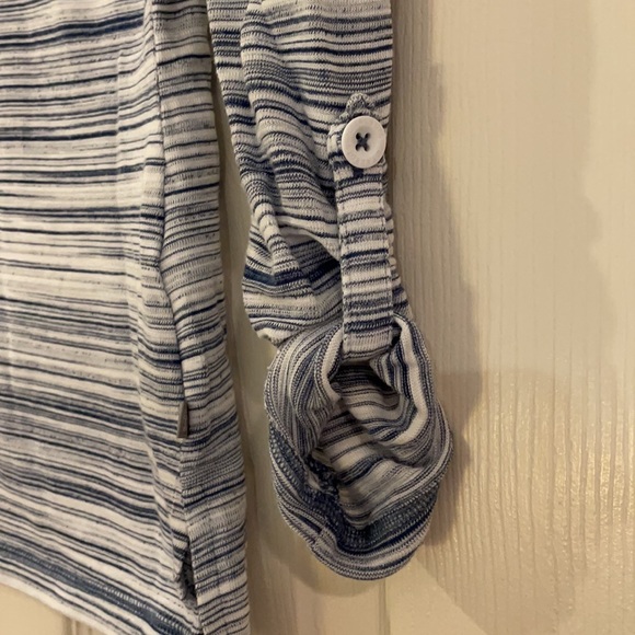 Talbots navy striped top - Picture 2 of 5